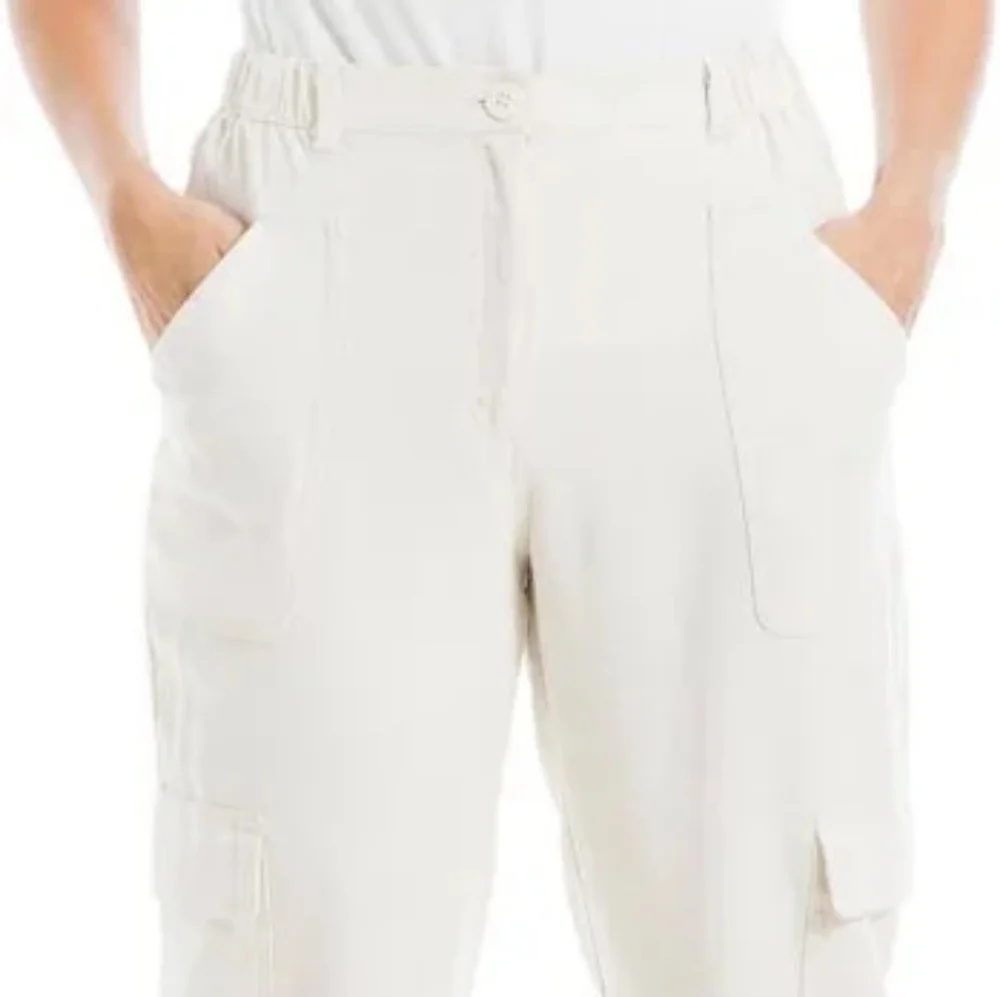 Max Studio London Ivory Cargo Pants - Picture 4 of 12